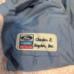 Vintage Ford New Holland Tractor Patch Shirt - Patch Salvage